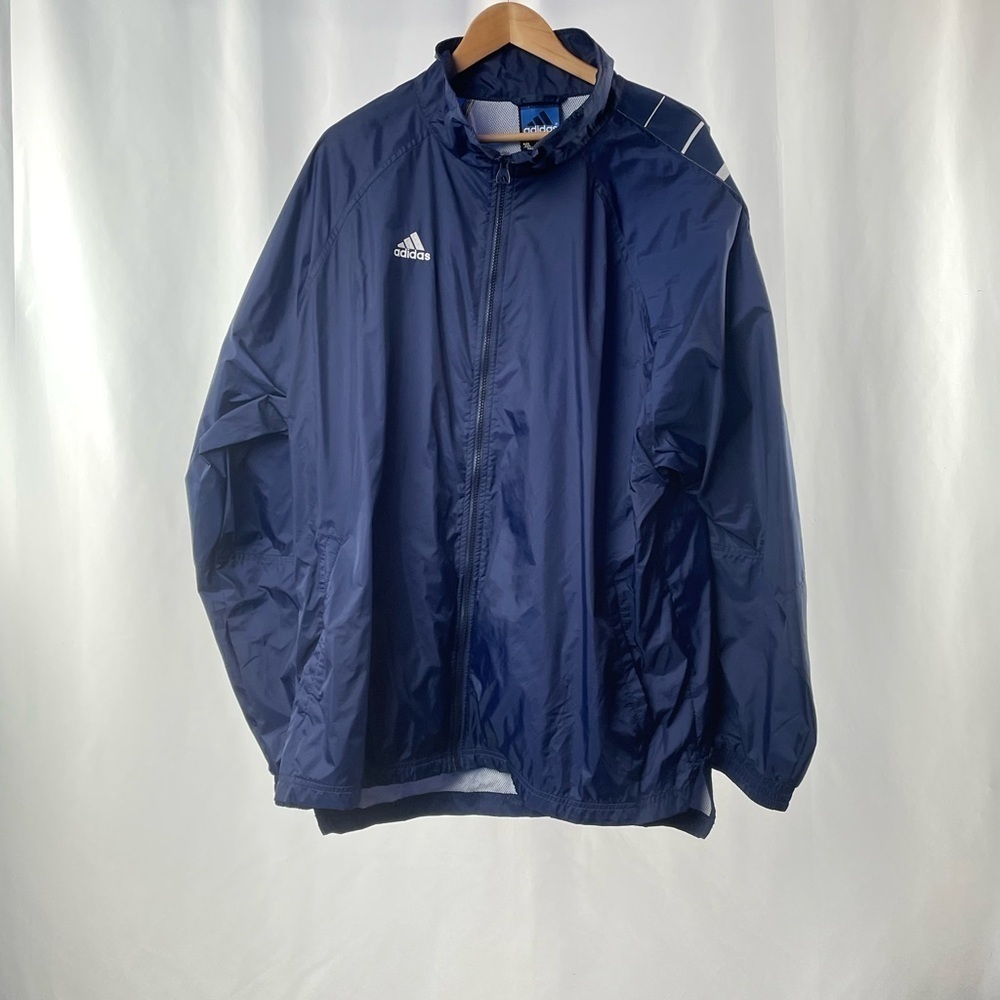 Vintageâ Y2K adidas Windbreaker Full Zip Jacket in Blue Size XXL